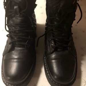 Black Top Shop Leather Boots